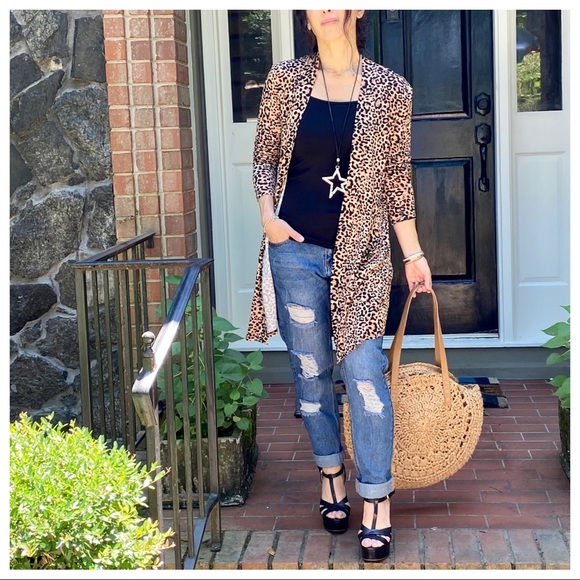 Gorgeous Leopard print open cardigan with pockets - Picture 8 of 13